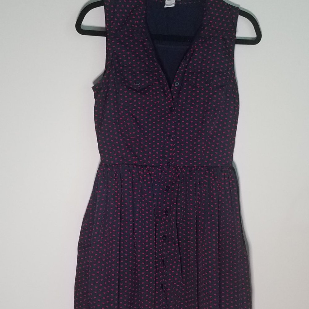 Delia's Red Heart Navy Dress